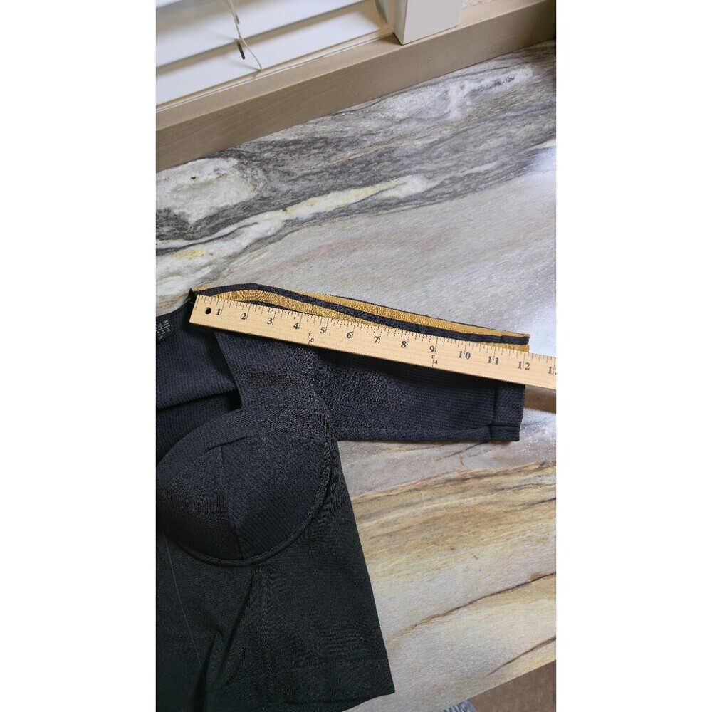 Adidas x IVY PARK Black Structured Knit Bustier Crop Top Women's M Medium - Picture 12 of 12